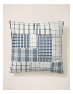 Austin Euro Sham in Blue Plaid