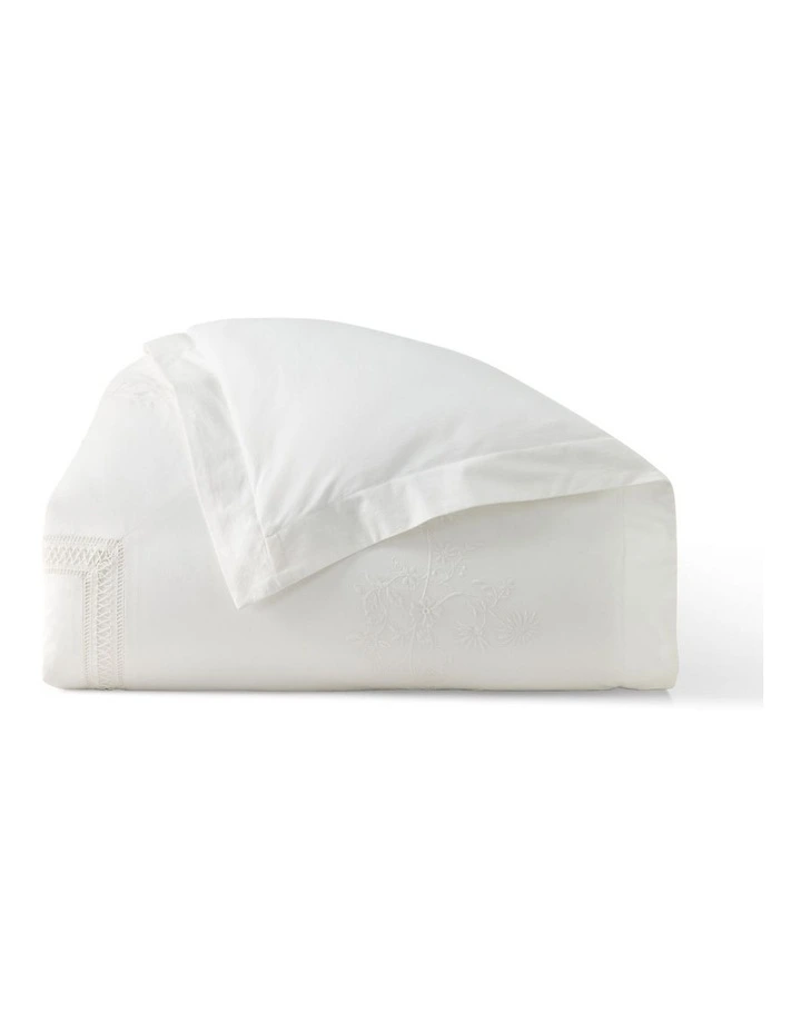 Adair Duvet Cover in White image 2