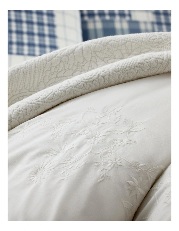 Adair Duvet Cover in White image 3