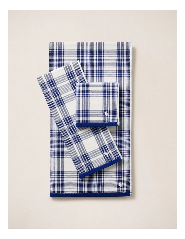 Rae Towel in Blue Check image 2