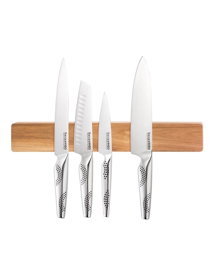 Baccarat iD3 Magnetic Acacia Wood Wall Mounted Knife Holder 40cm in Brown image 3