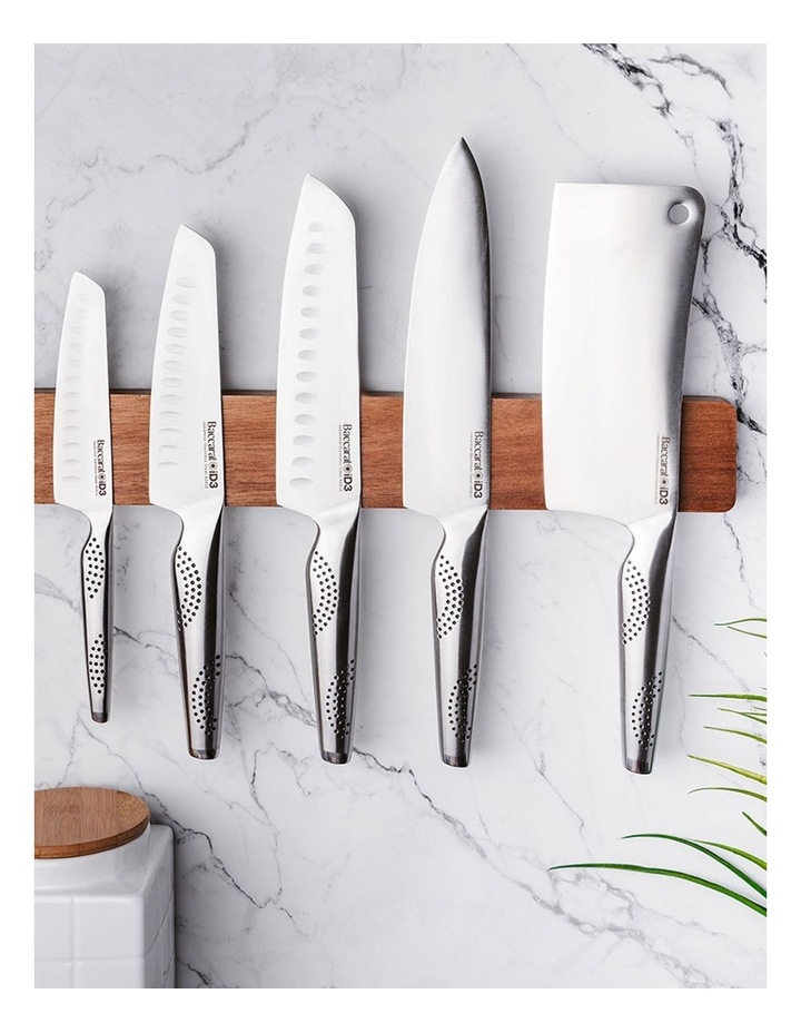 Baccarat iD3 Magnetic Acacia Wood Wall Mounted Knife Holder 40cm in Brown image 5