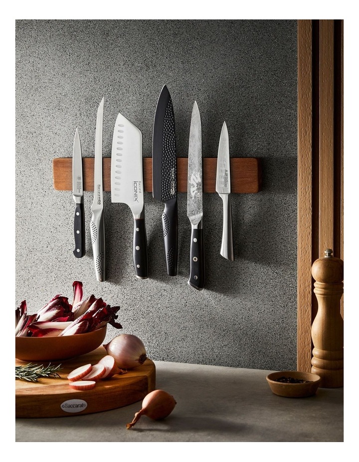 Baccarat iD3 Magnetic Acacia Wood Wall Mounted Knife Holder 40cm in Brown image 6