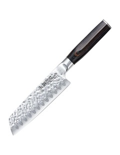 Baccarat Damashiro EMPEROR Santoku Knife 14cm in Silver