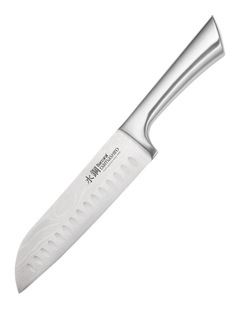 Baccarat Damashiro Santoku Knife 17cm in Silver