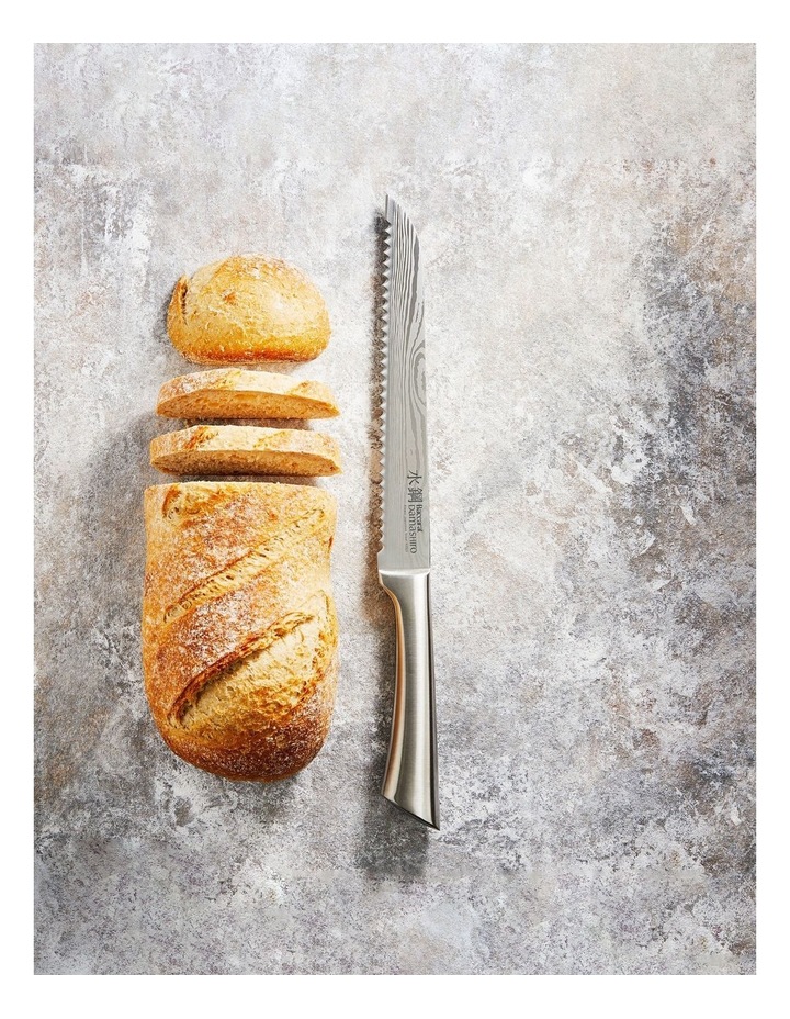 Baccarat Damashiro Bread Knife 20cm in Silver image 2