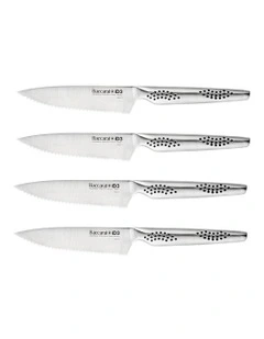 Baccarat iD3 Set of 4 Steak Knives in Silver