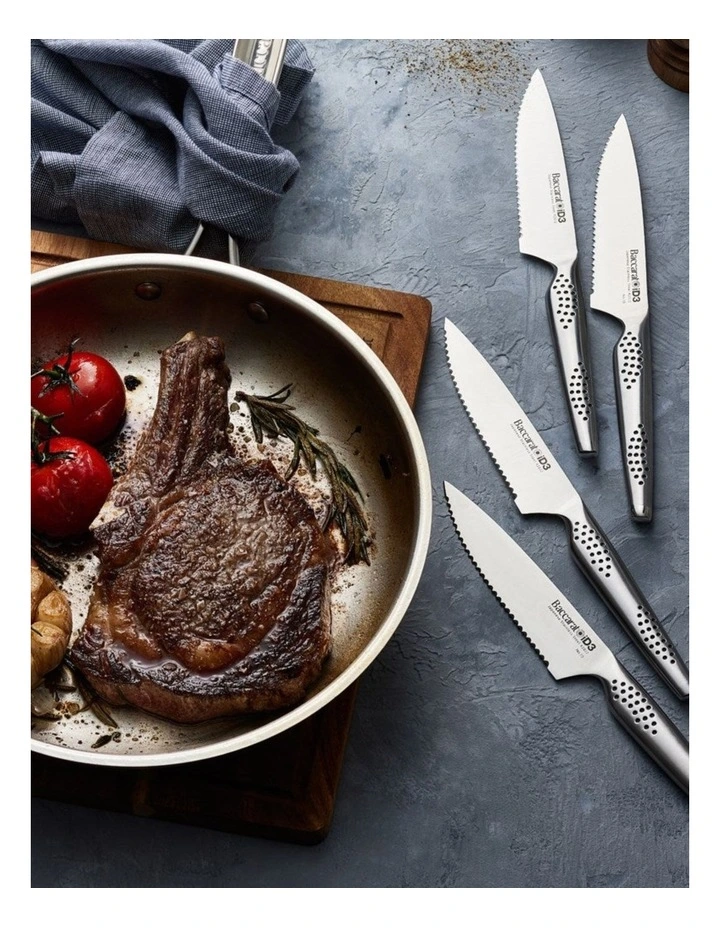 Baccarat iD3 Set of 4 Steak Knives in Silver image 2