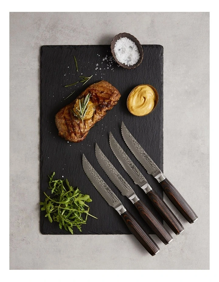 Baccarat Damashiro EMPEROR Set of 4 Steak Knivesin Silver image 2