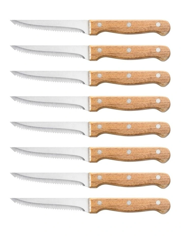 Baccarat Gourmet Set of 8 Steak Knives in Brown image 1