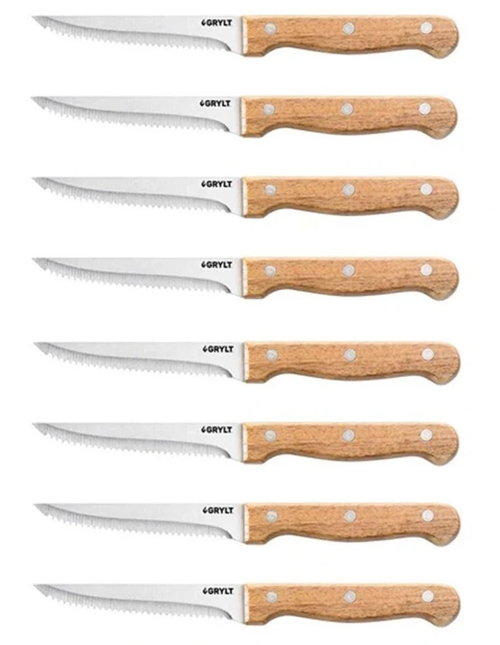 Baccarat Grylt Set of 9 Steak Knife Block in Silver image 1