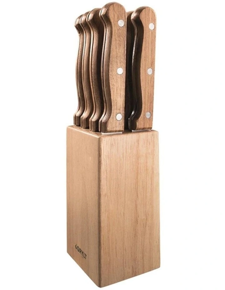 Baccarat Grylt Set of 9 Steak Knife Block in Silver image 2