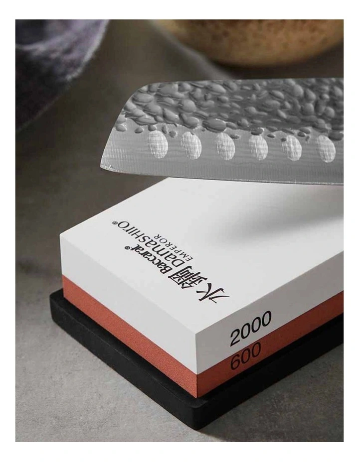 Baccarat Damashiro EMPEROR Double Sided Grit Whetstone 600/2000 in White image 6