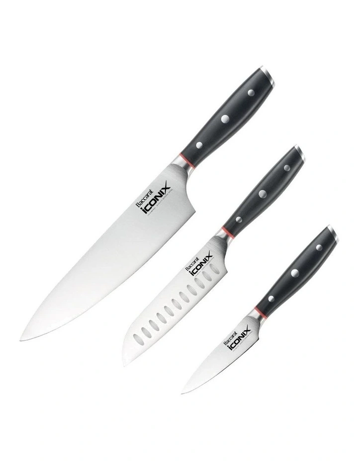 Baccarat iconiX Set of 3 Starter Knives in Silver image 1