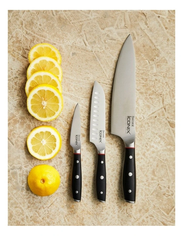 Baccarat iconiX Set of 3 Starter Knives in Silver image 2