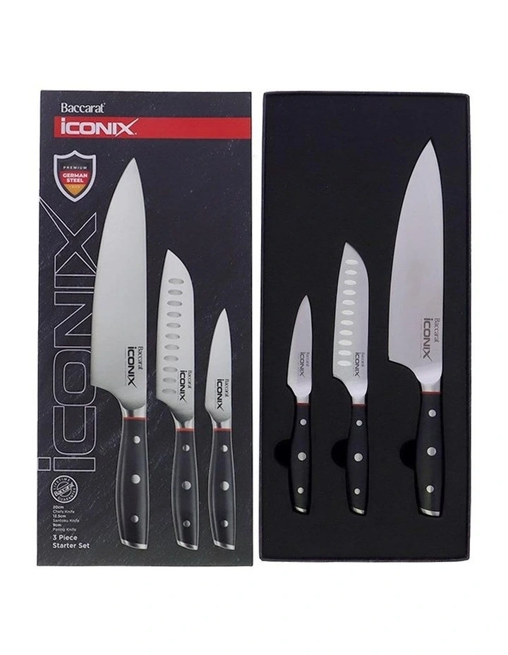 Baccarat iconiX Set of 3 Starter Knives in Silver image 5