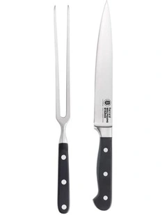 Baccarat WOLFGANG STARKE 2 Piece Carving Set in Silver