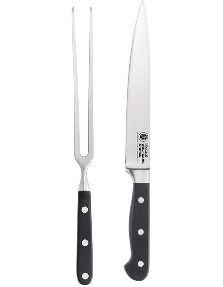 Baccarat WOLFGANG STARKE 2 Piece Carving Set in Silver image 1