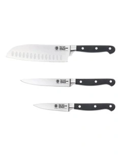 Baccarat WOLFGANG STARKE 3 Piece Kitchen Knife Starter Setin Silver