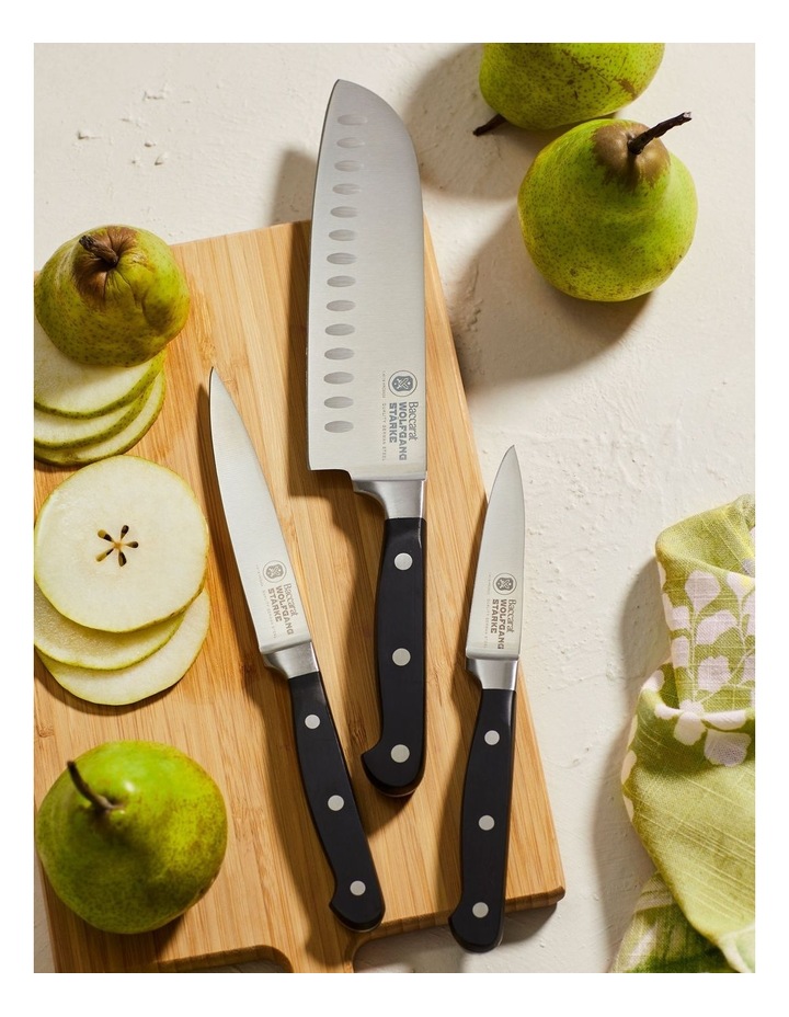 Baccarat WOLFGANG STARKE 3 Piece Kitchen Knife Starter Setin Silver image 2