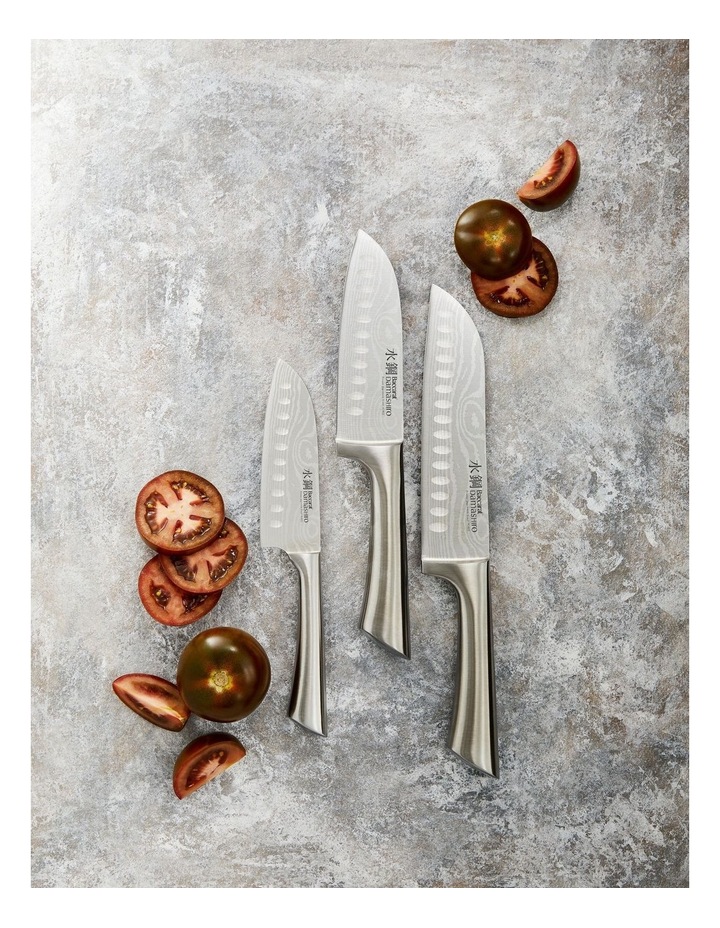 Baccarat Damashiro 3 Piece Santoku Knife Starter Setin Silver image 2