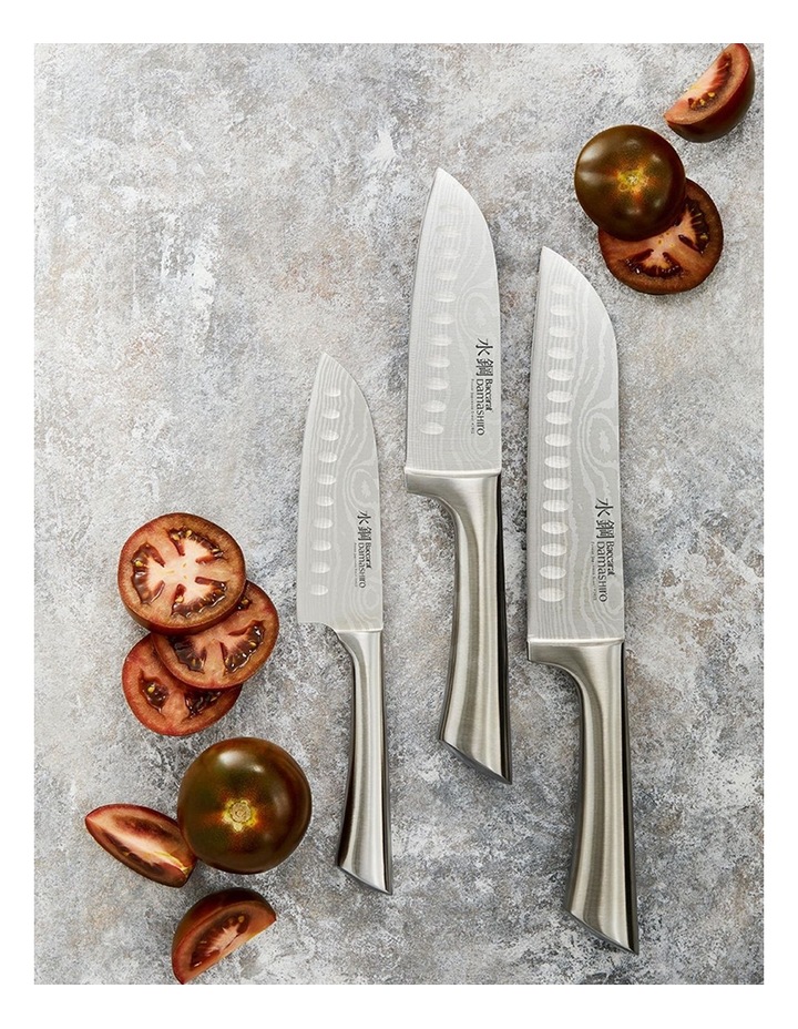 Baccarat Damashiro 3 Piece Santoku Knife Starter Setin Silver image 3