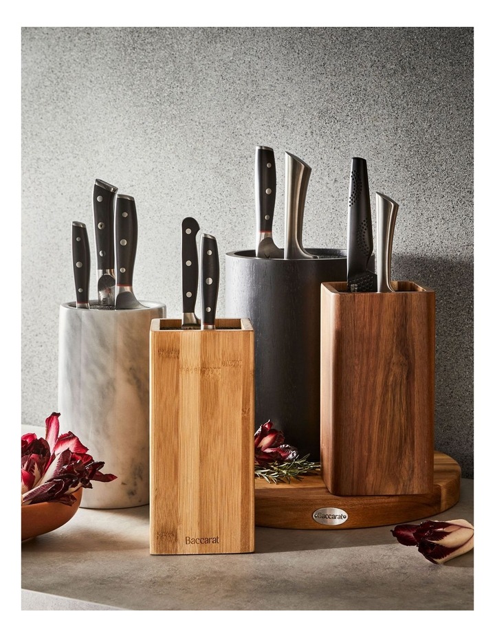 Baccarat Universal Square Acacia Knife Holder in Beige image 3