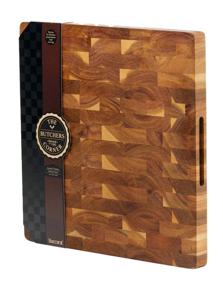 Baccarat Butchers Corner Acacia Timber End Grain Board 40cm in Beige image 2