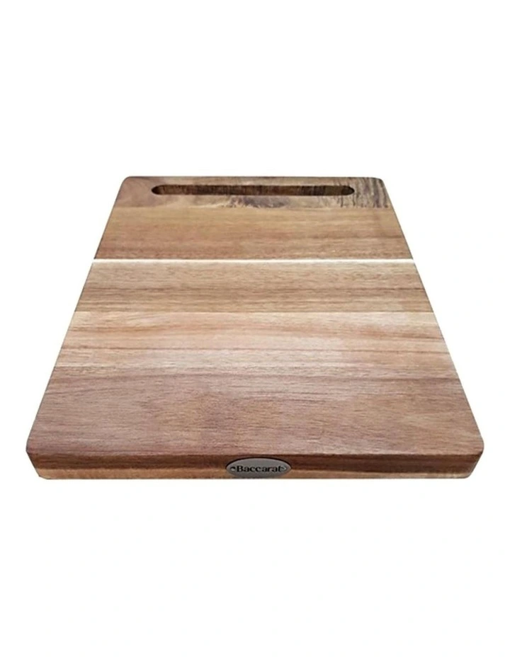 Baccarat Butchers Corner Acacia Rectangle Chopping Board 38cmin Beige image 2