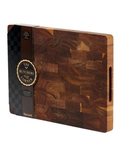Baccarat Butchers Corner Acacia Timber End Grain Board 38cmin Natural