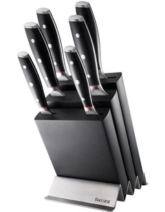 Baccarat iconiX Straub Knife Block 7 Pieces in Black