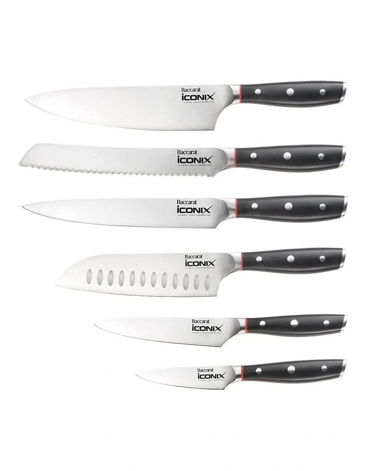 Baccarat iconiX Straub Knife Block 7 Pieces in Black image 2