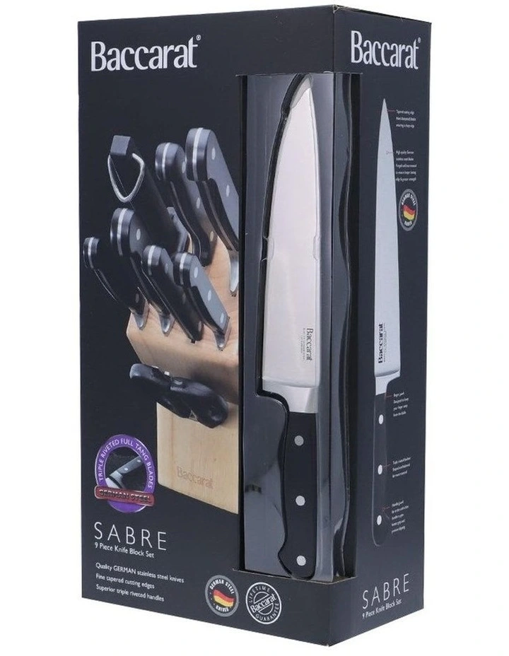 Baccarat Sabre Knife Block 9 Piece in Beige image 7
