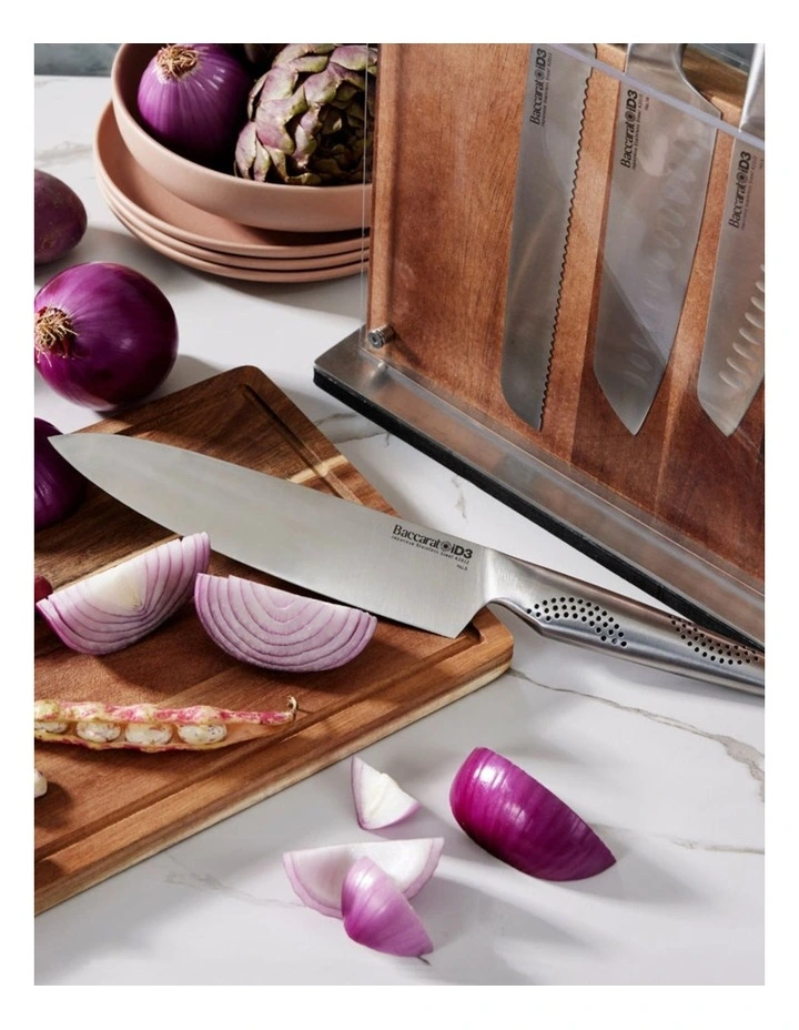 Baccarat iD3 Ryu Knife Block Set 9 Piece in Beige image 4