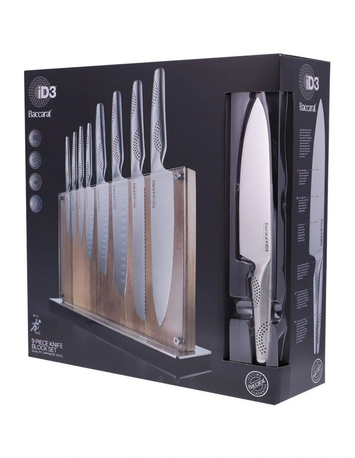 Baccarat iD3 Ryu Knife Block Set 9 Piece in Beige image 7