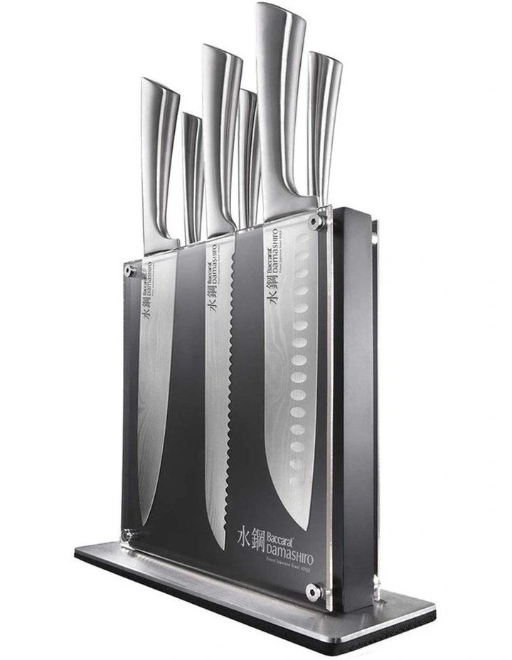 Baccarat Damashiro Kin 7 Piece Knife Block in Black image 1