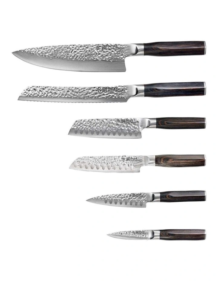 Baccarat Damashiro EMPEROR Shi 7 Piece Knife Block in Beige image 2