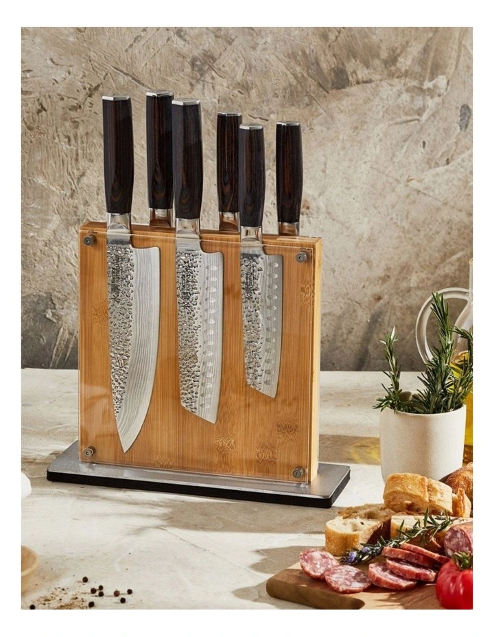 Baccarat Damashiro EMPEROR Shi 7 Piece Knife Block in Beige image 4