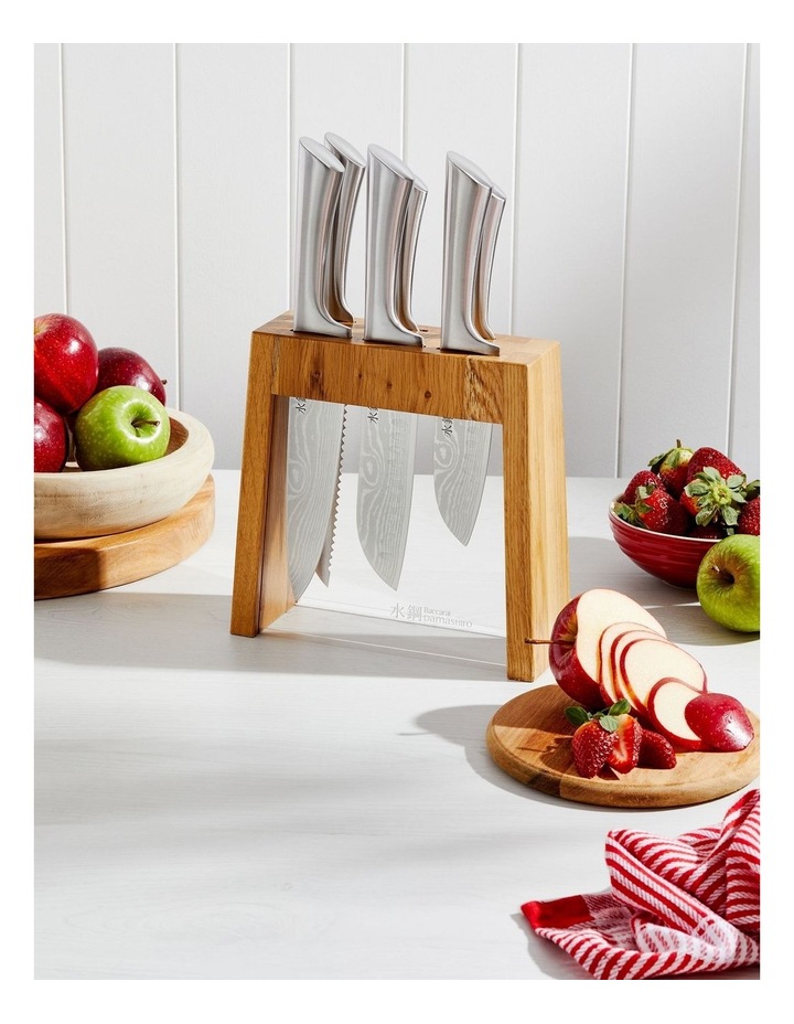 Baccarat Damashiro Mizu 7 Piece Knife Block in Oak image 3
