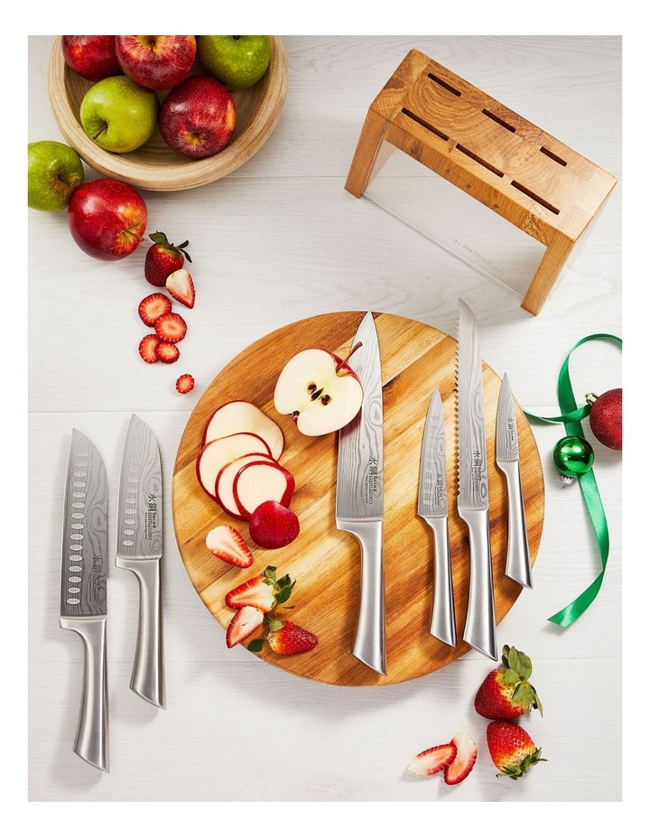 Baccarat Damashiro Mizu 7 Piece Knife Block in Oak image 5