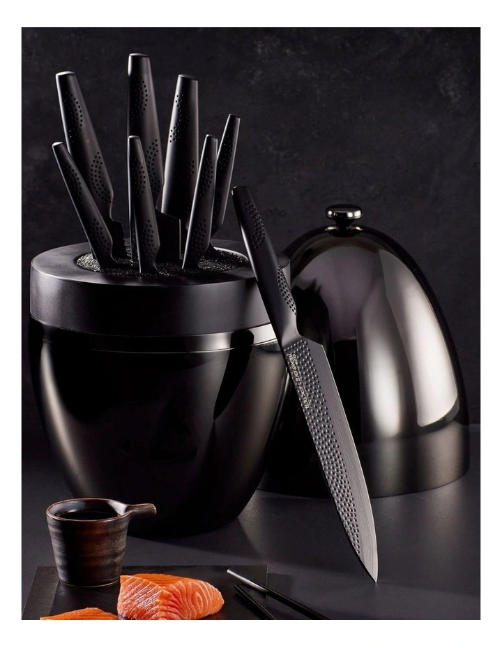 The Egg by Baccarat iD3 Samurai 9 Piece Knife Block in Black image 4