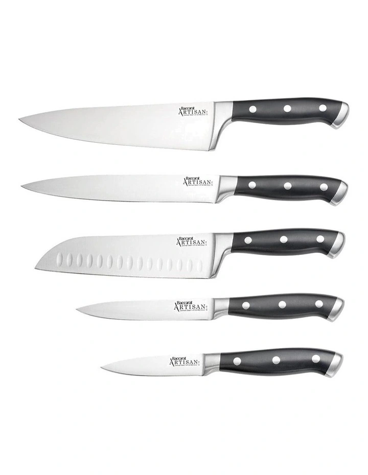 Baccarat Artisan Licht 7 Piece Knife Block in Beige image 2