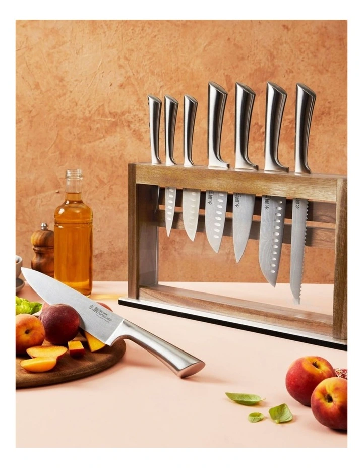 Baccarat Damashiro Okada 9 Piece Knife Block in Beige image 3