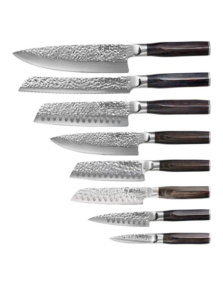 Baccarat Damashiro EMPEROR Hisa 9 Piece Knife Block in Black image 2
