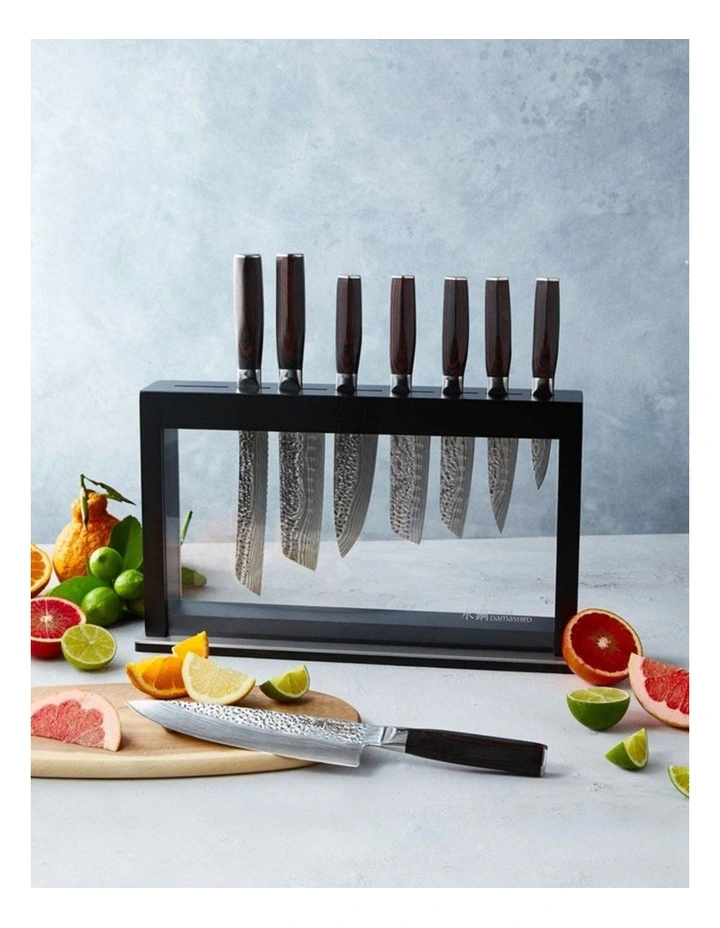 Baccarat Damashiro EMPEROR Hisa 9 Piece Knife Block in Black image 3
