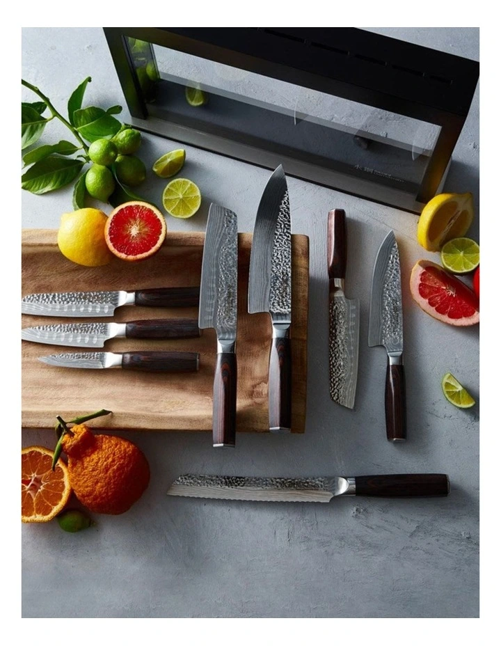 Baccarat Damashiro EMPEROR Hisa 9 Piece Knife Block in Black image 4