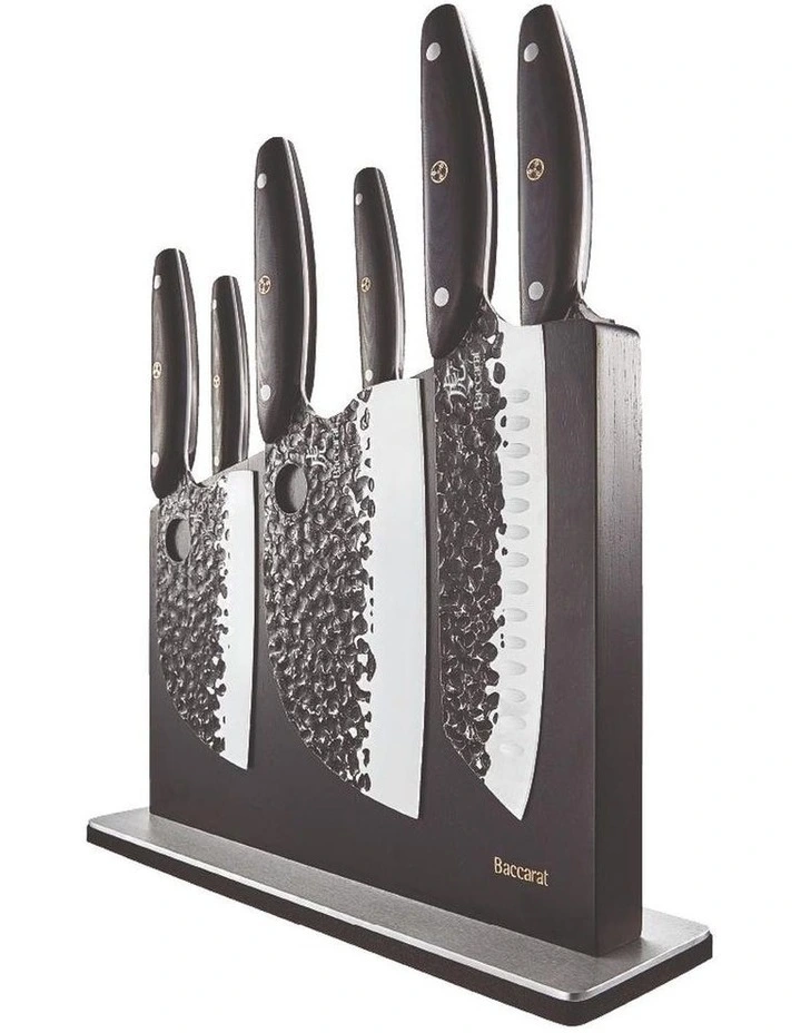 Baccarat KUROI KIBA 7 Piece Knife Block in Black image 1