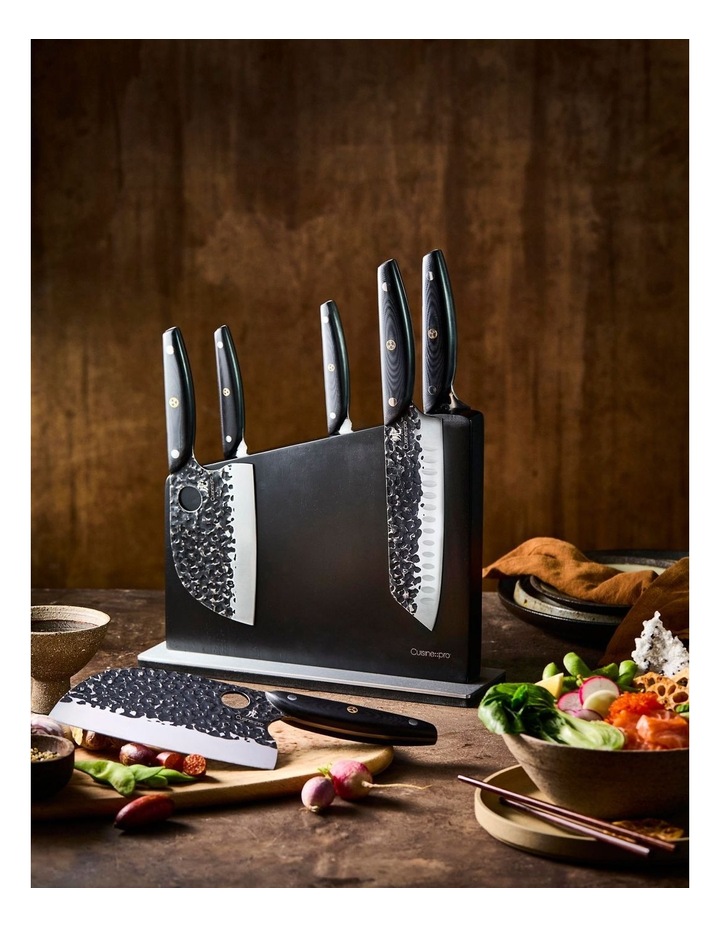 Baccarat KUROI KIBA 7 Piece Knife Block in Black image 4