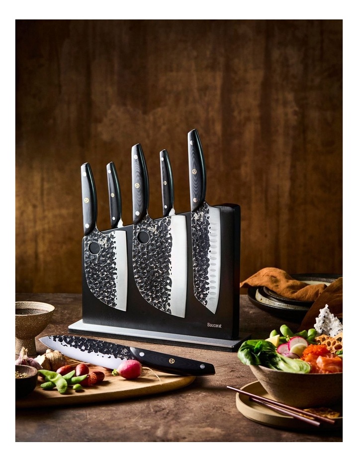 Baccarat KUROI KIBA 7 Piece Knife Block in Black image 7