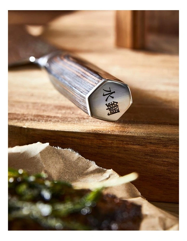 Baccarat Damashiro EMPEROR Mozukai 7 Piece Knife Block in Brown image 7